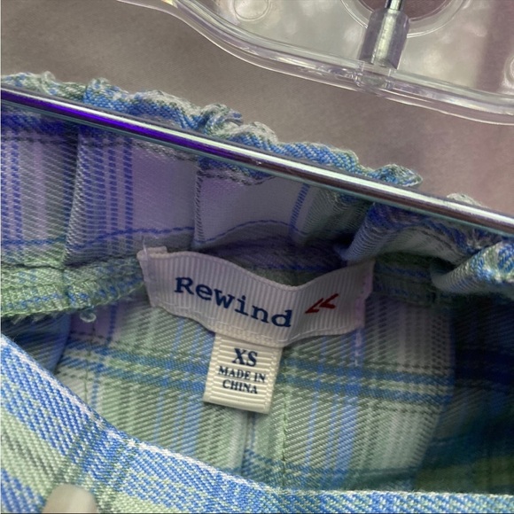 Rewind Kohls Blue and Green Pleated Skirt - Picture 2 of 2